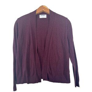Old Navy Womens Cardigan Sz M Maroon Open Lightweight Classic Academia BizCasual